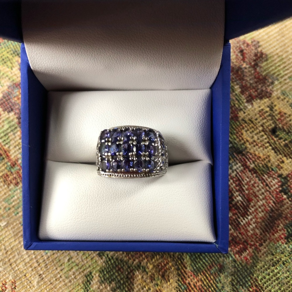 SS TANZINITE RING